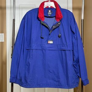 Vintage 90's Chaps Ralph Lauren Anorak WindbreakerJacket Pullover Hooded XLT